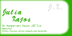 julia kajos business card